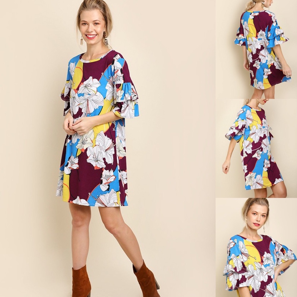 🌺🌼 Beautiful Floral Print Dress 🌺🌼